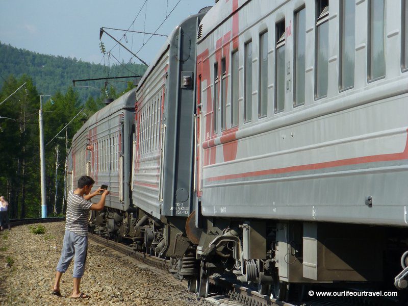 Derailed train, Trans Siberian Railway
